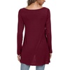 image:imagePOPYOUNG Womens Long Sleeve Tunic Tops Fall Shirts to Wear with Leggings Loose Fit Dressy VNeck Blouse M5XLVwine Red