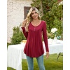 image:imagePOPYOUNG Womens Long Sleeves Tunic Tops to Wear with Leggings Loose Fit Dressy Empire Waist Fall TopsA1rufblack