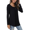 image:imagePOPYOUNG Womens Long Sleeves Tunic Tops to Wear with Leggings Loose Fit Dressy Empire Waist Fall TopsA1rufblack