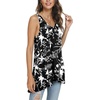 image:imagePOPYOUNG Womens Long Tunic Tank to Wear with Leggings Summer VNeck Sleeveless Tops Loose ShirtsSleevelessbellflower