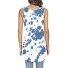 image:imagePOPYOUNG Womens Long Tunic Tank to Wear with Leggings Summer VNeck Sleeveless Tops Loose ShirtsSleevelessblue Tie Dye