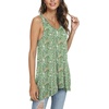 image:imagePOPYOUNG Womens Long Tunic Tank to Wear with Leggings Summer VNeck Sleeveless Tops Loose ShirtsSleevelessbramblinggreen