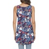image:imagePOPYOUNG Womens Long Tunic Tank to Wear with Leggings Summer VNeck Sleeveless Tops Loose ShirtsSleevelesscolorful Flowersblue