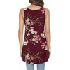 image:imagePOPYOUNG Womens Long Tunic Tank to Wear with Leggings Summer VNeck Sleeveless Tops Loose ShirtsSleevelessfloral Wine