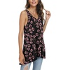 image:imagePOPYOUNG Womens Long Tunic Tank to Wear with Leggings Summer VNeck Sleeveless Tops Loose ShirtsSleevelessgypsophila Black