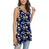 image:imagePOPYOUNG Womens Long Tunic Tank to Wear with Leggings Summer VNeck Sleeveless Tops Loose ShirtsSleevelesslilium Minornavy Blue