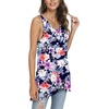 image:imagePOPYOUNG Womens Long Tunic Tank to Wear with Leggings Summer VNeck Sleeveless Tops Loose ShirtsSleevelessmixed Light Floral