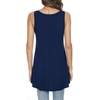 image:imagePOPYOUNG Womens Long Tunic Tank to Wear with Leggings Summer VNeck Sleeveless Tops Loose ShirtsSleevelessnavy Blue