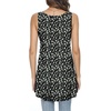 image:imagePOPYOUNG Womens Long Tunic Tank to Wear with Leggings Summer VNeck Sleeveless Tops Loose ShirtsSleevelesswhite Daisyblack