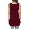 image:imagePOPYOUNG Womens Long Tunic Tank to Wear with Leggings Summer VNeck Sleeveless Tops Loose ShirtsSleevelesswine Red
