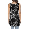 image:imagePOPYOUNG Womens Long Tunic Tank to Wear with Leggings Summer VNeck Sleeveless Tops Loose ShirtsWhite Carvings