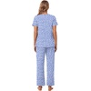 image:imagePOPYOUNG Womens Pajama Sets Summer Ladies Pjs 2 Piece Short SLeeve Loungewear Soft Lightweight SleepwearA1purplespotted White