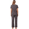 image:imagePOPYOUNG Womens Pajama Sets Summer Ladies Pjs 2 Piece Short SLeeve Loungewear Soft Lightweight SleepwearFloral Black