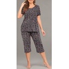 image:imagePOPYOUNG Womens Pajama Sets Summer Ladies Pjs 2 Piece Short SLeeve Loungewear Soft Lightweight SleepwearFloral Black