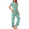 image:imagePOPYOUNG Womens Pajama Sets Summer Ladies Pjs 2 Piece Short SLeeve Loungewear Soft Lightweight SleepwearMint Green