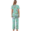 image:imagePOPYOUNG Womens Pajama Sets Summer Ladies Pjs 2 Piece Short SLeeve Loungewear Soft Lightweight SleepwearMint Green