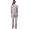 image:imagePOPYOUNG Womens Pajama Sets Summer Ladies Pjs 2 Piece Short SLeeve Loungewear Soft Lightweight SleepwearPink Stargray