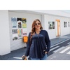 image:imagePOPYOUNG Womens Plus Size Henley Tunic Tops Chic V Neck Button Shirt Casual Long Sleeve Pleated Blouse L4XLColorful Marker