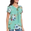 image:imagePOPYOUNG Womens Summer Dressy Chiffon Blouses Short Sleeve V Neck Tunic Tops for Leggings Casual TShirts
