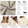 image:imagePOPYOUNG Womens Tunic Tops Short Sleeve Henley Pleated Blouse Loose Fit Summer Shirts for LeggingsHenleyapricot Floret