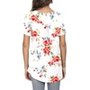 image:imagePOPYOUNG Womens Tunic Tops Short Sleeve Henley Pleated Blouse Loose Fit Summer Shirts for LeggingsHenleyfloral White