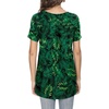 image:imagePOPYOUNG Womens Tunic Tops Short Sleeve Henley Pleated Blouse Loose Fit Summer Shirts for LeggingsHenleyleaf Green