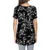 image:imagePOPYOUNG Womens Tunic Tops Short Sleeve Henley Pleated Blouse Loose Fit Summer Shirts for LeggingsWhite Carvings