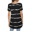 image:imagePOPYOUNG Womens long Tunic Tops to Wear with Leggings Summer Short Sleeve Loose Fit Dressy Shirts M5XLStripe Black