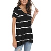 image:imagePOPYOUNG Womens long Tunic Tops to Wear with Leggings Summer Short Sleeve Loose Fit Dressy Shirts M5XLStripe Black