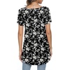 image:imagePOPYOUNG Womens long Tunic Tops to Wear with Leggings Summer Short Sleeve Loose Fit Dressy Shirts M5XLVblack Floret