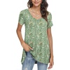 image:imagePOPYOUNG Womens long Tunic Tops to Wear with Leggings Summer Short Sleeve Loose Fit Dressy Shirts M5XLVbramblinggreen