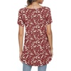 image:imagePOPYOUNG Womens long Tunic Tops to Wear with Leggings Summer Short Sleeve Loose Fit Dressy Shirts M5XLVplum Blossomred