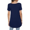 image:imagePOPYOUNG Womens long Tunic Tops to Wear with Leggings Summer Short Sleeve Loose Fit Dressy Shirts M5XLVshort Sleevenavy Blue