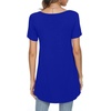 image:imagePOPYOUNG Womens long Tunic Tops to Wear with Leggings Summer Short Sleeve Loose Fit Dressy Shirts M5XLVshort Sleeveroyal Blue