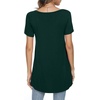image:imagePOPYOUNG Womens long Tunic Tops to Wear with Leggings Summer Short Sleeve Loose Fit Dressy Shirts M5XLVshortdark Green