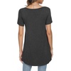 image:imagePOPYOUNG Womens long Tunic Tops to Wear with Leggings Summer Short Sleeve Loose Fit Dressy Shirts M5XLVshortdark Grey