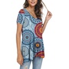 image:imagePOPYOUNG Womens long Tunic Tops to Wear with Leggings Summer Short Sleeve Loose Fit Dressy Shirts M5XLVshortfloral Mixed Blue