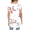 image:imagePOPYOUNG Womens long Tunic Tops to Wear with Leggings Summer Short Sleeve Loose Fit Dressy Shirts M5XLVshortfloral White