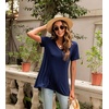 image:imagePOPYOUNG Womens long Tunic Tops to Wear with Leggings Summer Short Sleeve Loose Fit Dressy Shirts M5XLVshortfloral White