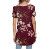 image:imagePOPYOUNG Womens long Tunic Tops to Wear with Leggings Summer Short Sleeve Loose Fit Dressy Shirts M5XLVshortfloral Wine