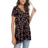 image:imagePOPYOUNG Womens long Tunic Tops to Wear with Leggings Summer Short Sleeve Loose Fit Dressy Shirts M5XLVshortgypsophila Black