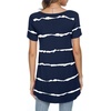 image:imagePOPYOUNG Womens long Tunic Tops to Wear with Leggings Summer Short Sleeve Loose Fit Dressy Shirts M5XLVstriped Navy Blue