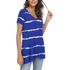 image:imagePOPYOUNG Womens long Tunic Tops to Wear with Leggings Summer Short Sleeve Loose Fit Dressy Shirts M5XLVstriped Royal Blue