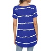 image:imagePOPYOUNG Womens long Tunic Tops to Wear with Leggings Summer Short Sleeve Loose Fit Dressy Shirts M5XLVstriped Royal Blue