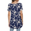 image:imagePOPYOUNG Womens long Tunic Tops to Wear with Leggings Summer Short Sleeve Loose Fit Dressy Shirts M5XLWhite Little Flower