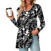 image:imagePOPYOUNG Womens Long Sleeve Tunic Tops Fall Long Shirts to Wear with Leggings Loose Fit Dressy Crewneck BlouseCrewneckbellflower