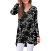 image:imagePOPYOUNG Womens Long Sleeve Tunic Tops Fall Shirts to Wear with Leggings Loose Fit Dressy VNeck Blouse M5XLLongwhite Carvings Black