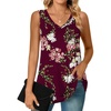 Sleeveless-floral Wine