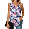 Sleeveless-mixed Light Floral