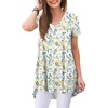 image:imagePOPYOUNG Womens long Tunic Tops to Wear with Leggings Summer Short Sleeve Loose Fit Dressy Shirts M5XLVmacaron Flower